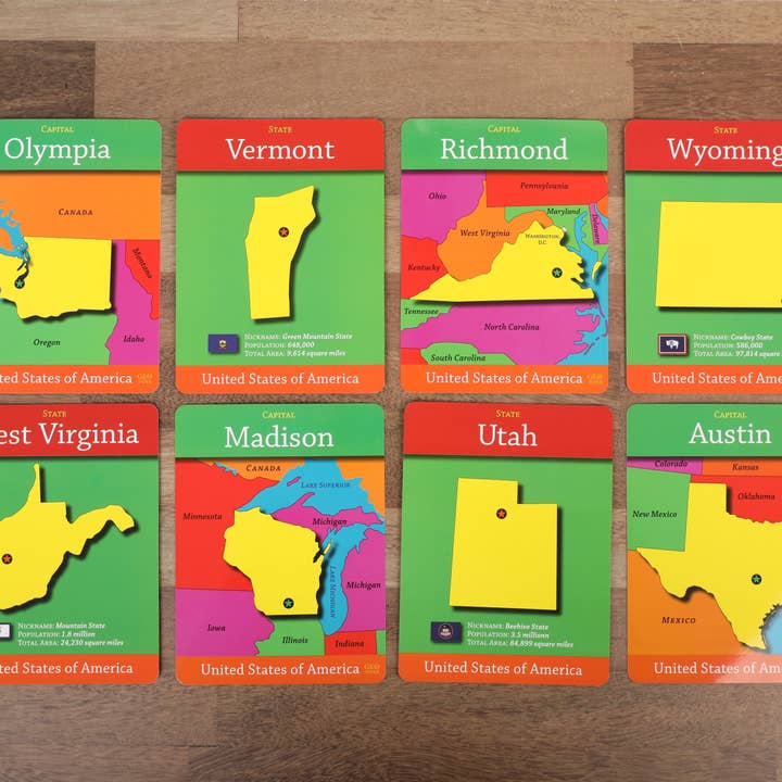 Geotoys - Wholesale Card Game - GeoCards USA 5-in-1 Card Games3