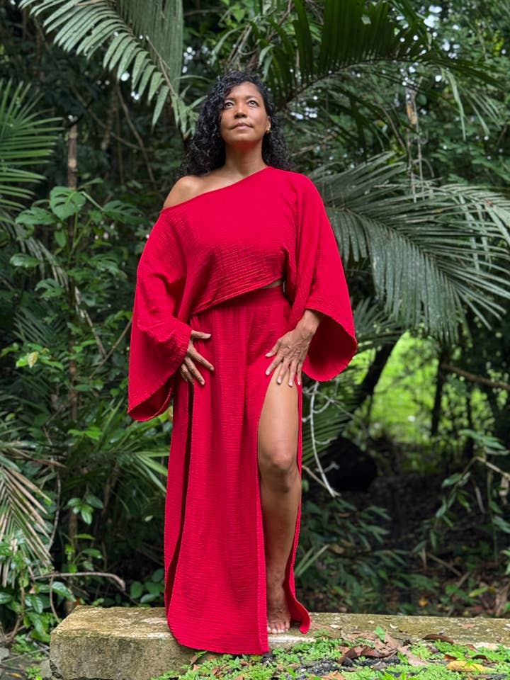 Ensemble Jupe et Haut Flottants en Coton Bio – Meilleure Vente de la Boutique pour la vente par Heart Earth Craft