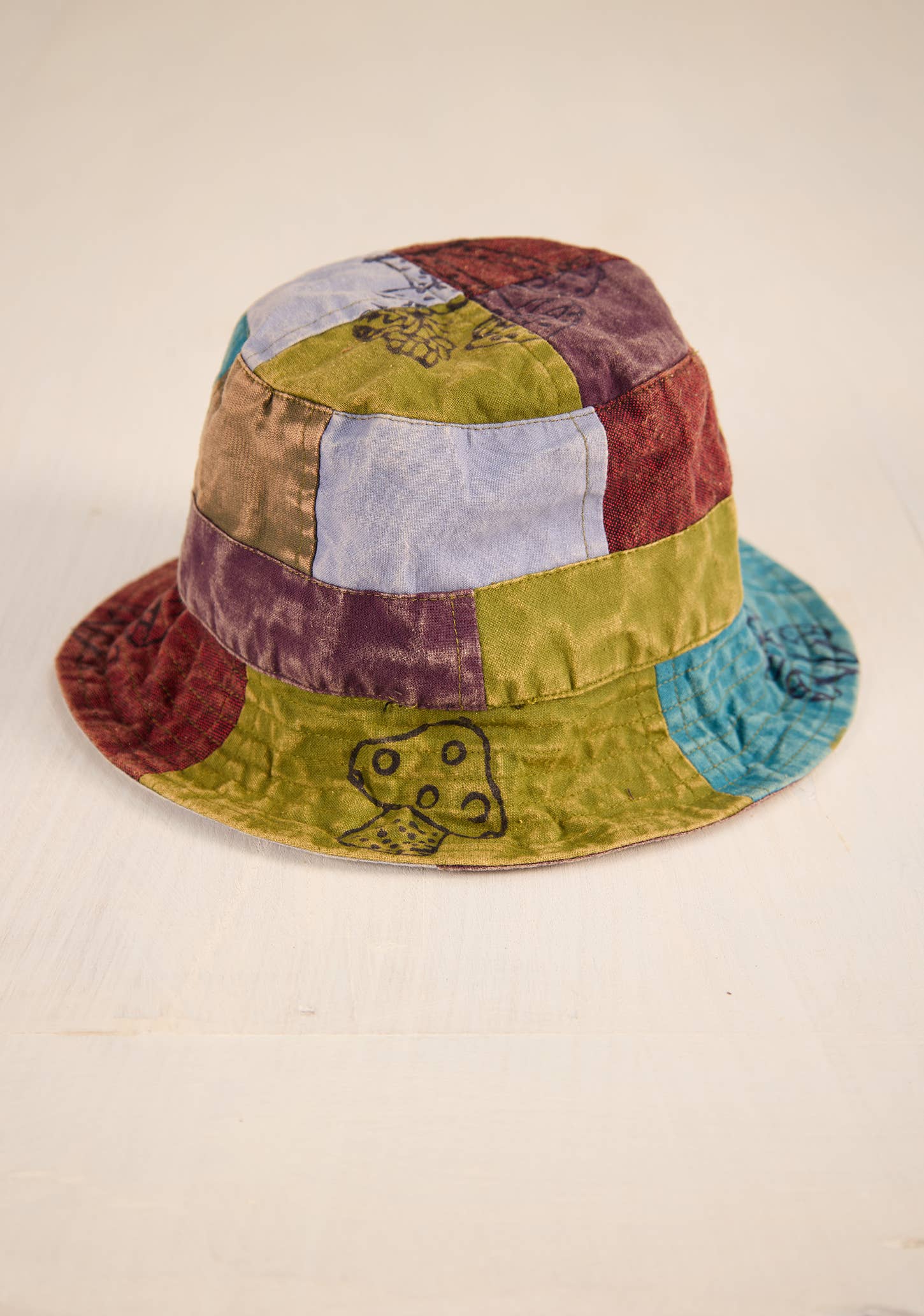 Namaste - Wholesale Bucket Hat - Unisex - Patchwork Mushroom Bucket Hat1