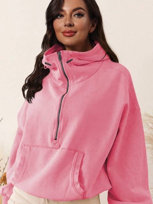 Miss Sparkling - Wholesale Sweatshirt - Women's - Half Zip Pullover Sweater