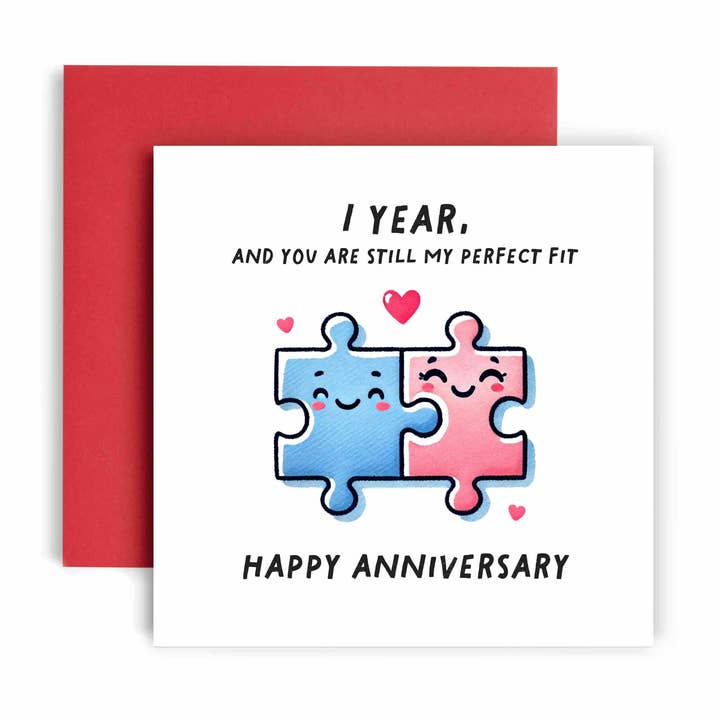 You are my Perfect Fit Jigsaw Anniversary Card for wholesale by Huxters