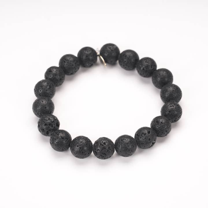 Bracelet pierre de guérison de pierre de lave 10 mm pour la vente par Infinite Warrior