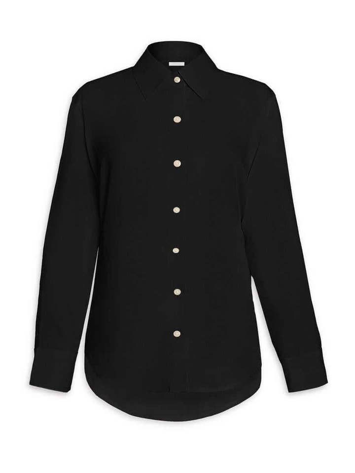 Blouse à boutons Brizo - Noir pour la vente par AMARIS - Sustainable Womens Resortwear