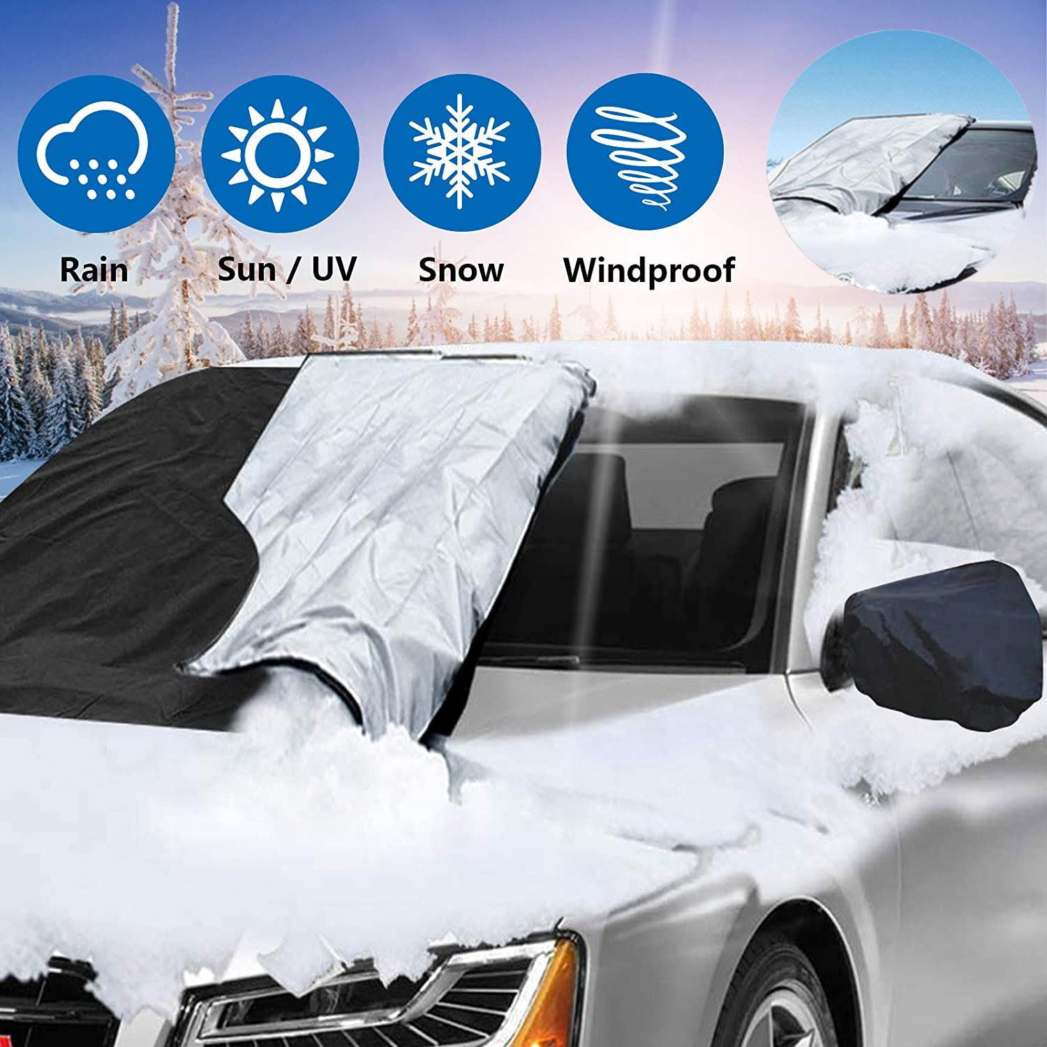 My Wholesale Warehouse – wholesale  – Generise Anti Theft Reversible Windscreen Car Cover - Medium to Large Windscreens 200cm x 120cm0
