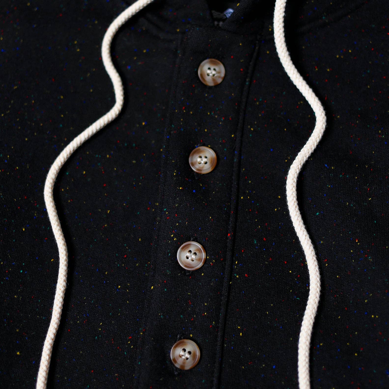 Muttonhead – Hoodie – Unissexo por atacado – Capuz Camping - Rainbow Speckle Preto3