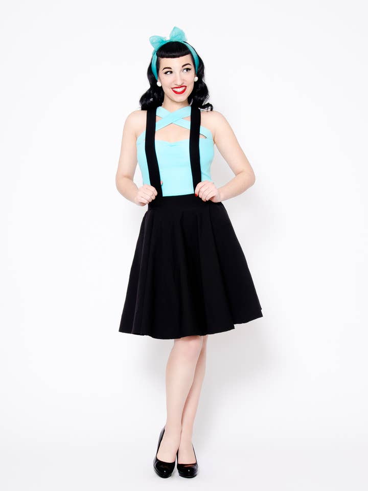 (Taglie forti) Gonna sabbiosa - Nero per la vendita all'ingrosso da parte di Putré-Fashion