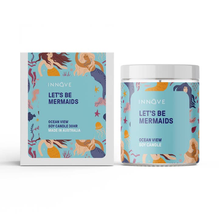 Let's Be Mermaids Soy Candle - Ocean View Fragrance for wholesale by INNOVE