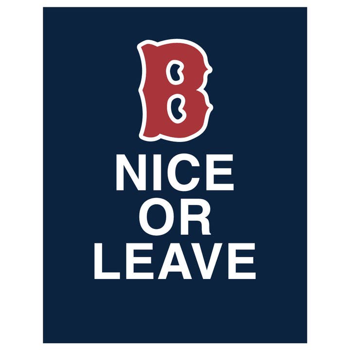 5'' x 7'' B Nice or Leave Greeting Card for wholesale by Fridgedoor