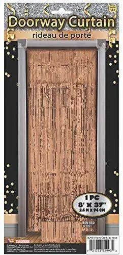 Party Expo, LLC - Wholesale Decal – Party decorations - Doorway Tinsel Curtain -  Rose Gold0