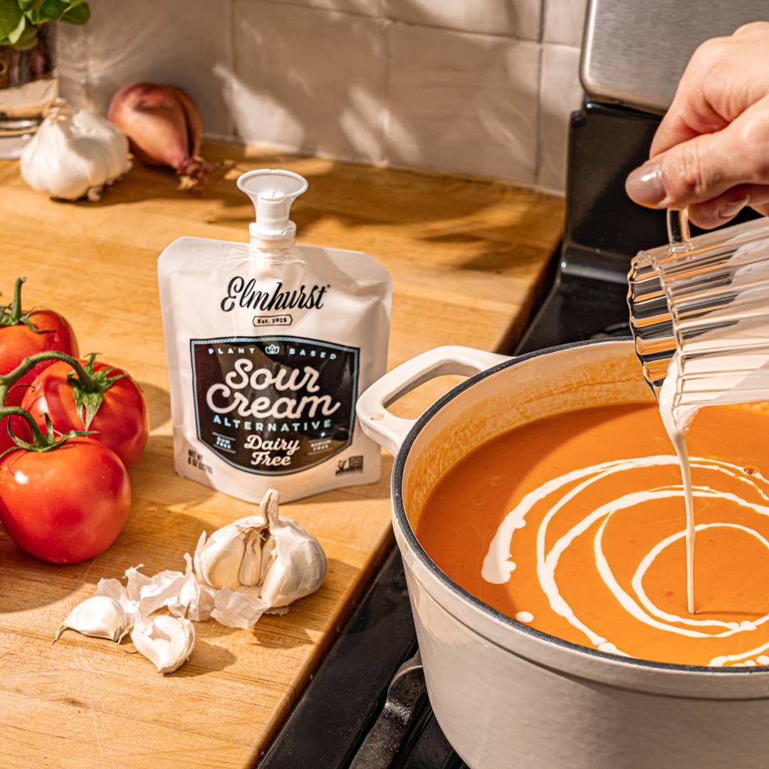 Elmhurst 1925 - Wholesale Sauce - Dairy-Free Sour Cream, 8oz Squeeze Pouch [12-Pack]1