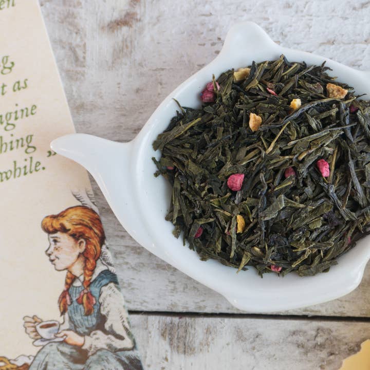 Novelteas LLC - Wholesale Loose Tea - Anne of Green Tea Gables - Loose Tea Tin with Bookmark