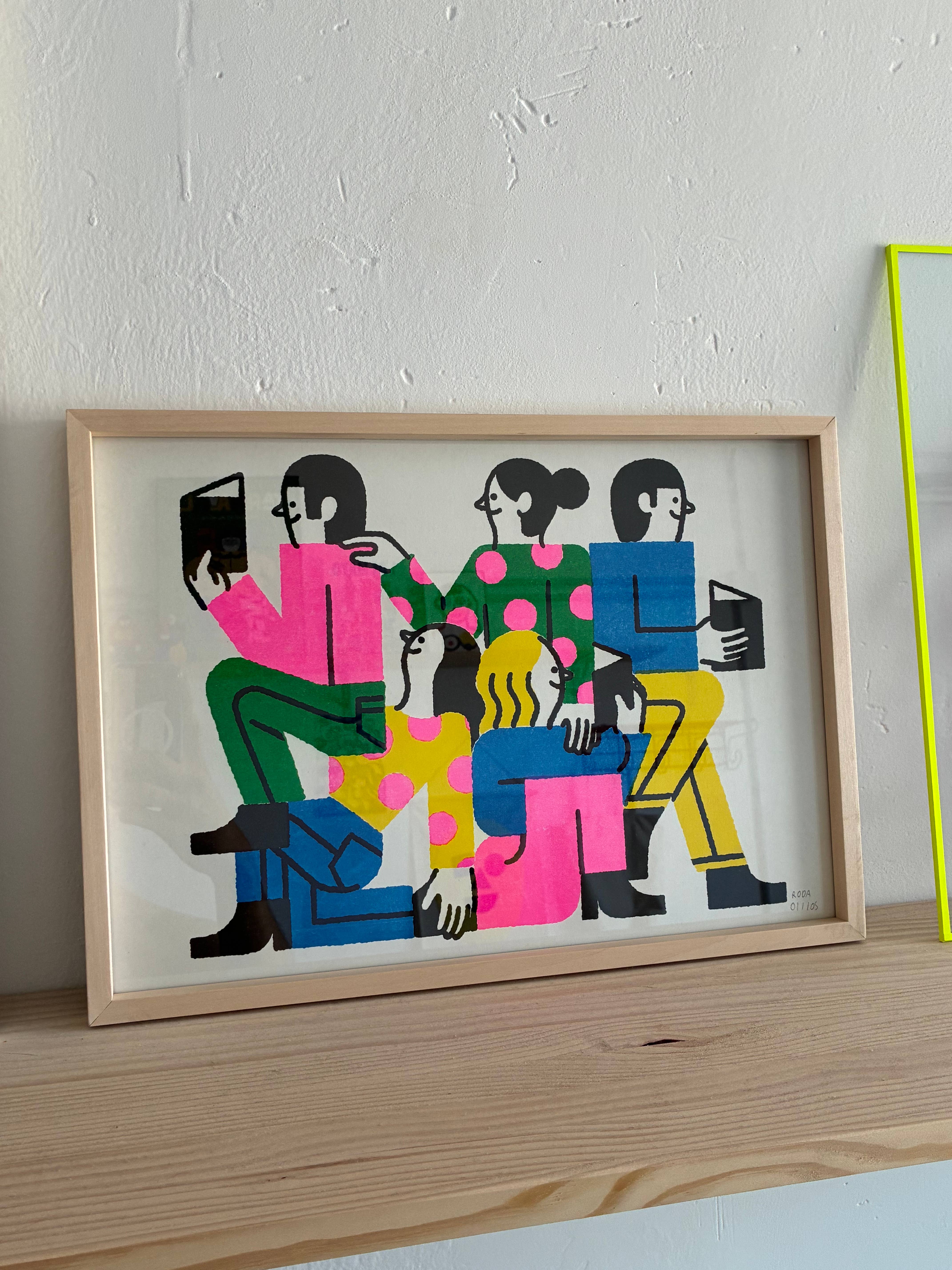 RODA - Wholesale Art Print - Book Club Riso Print1