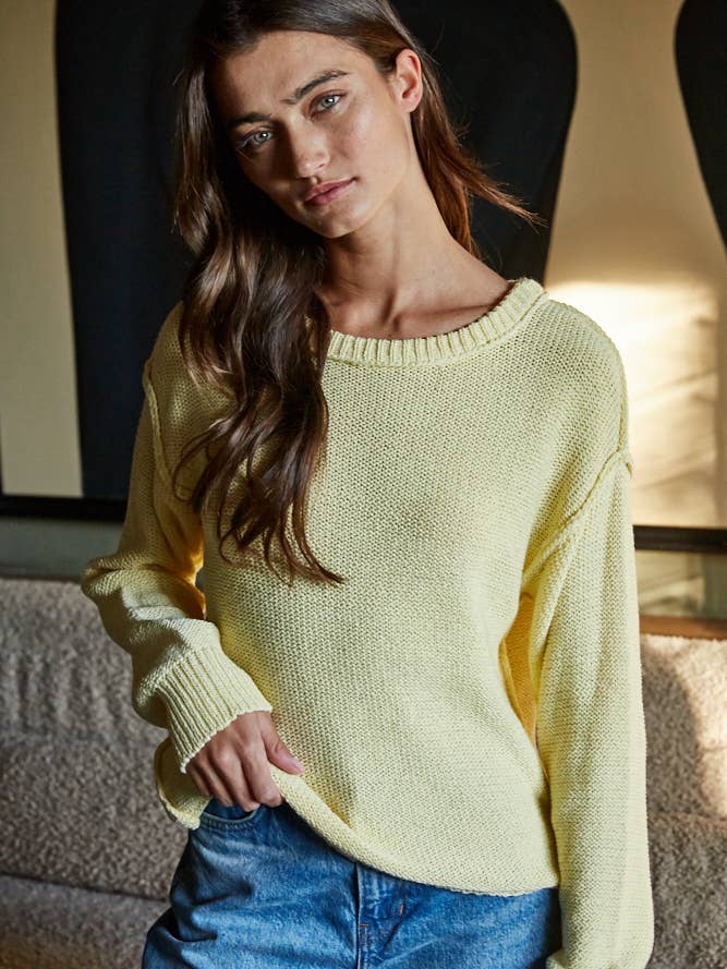 By Together - Wholesale Knitted jumper – Women′s - W1155 | Knit Sweater Crew Neck Long Sleeve Pullover Top11