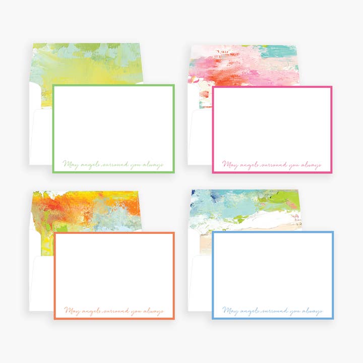 Que os Anjos o rodeiem sempre cartões de notas por atacado de Anne Neilson Home