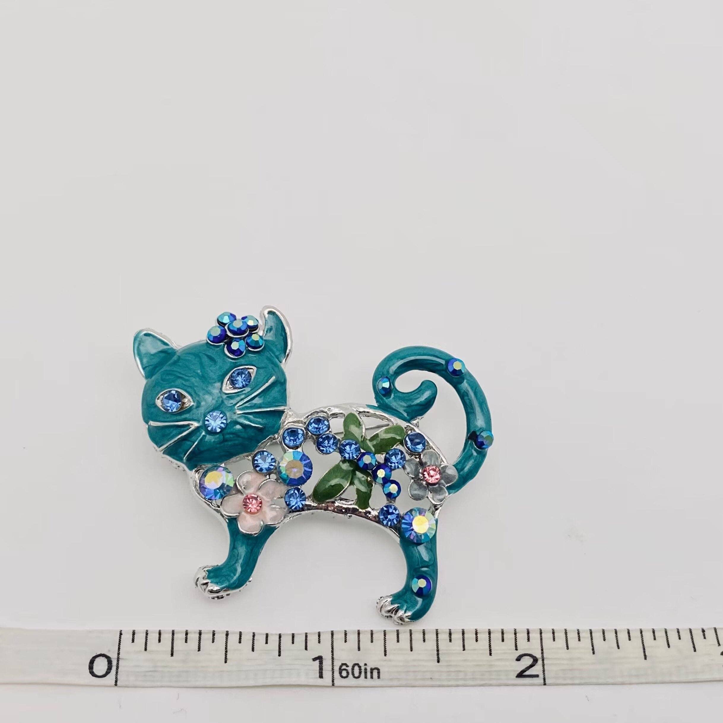 Mio Queena – wholesale Brosch – Emalj Kattunge Rhinestone Brosch Pin för kläder1