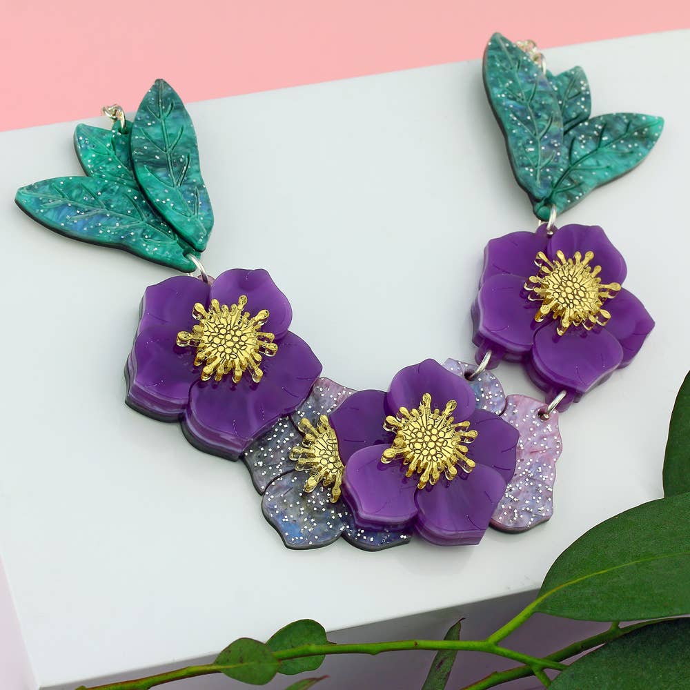 Hellebore Purple Necklace for wholesale on Faire1