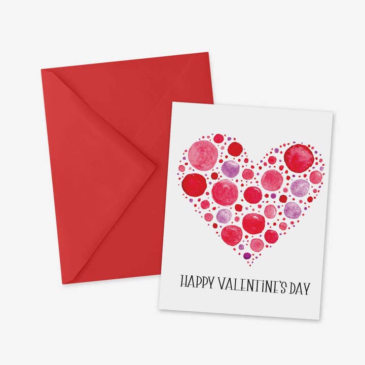 Färgglada hjärta Alla hjärtans dag hälsningskort för wholesale av mad paperie