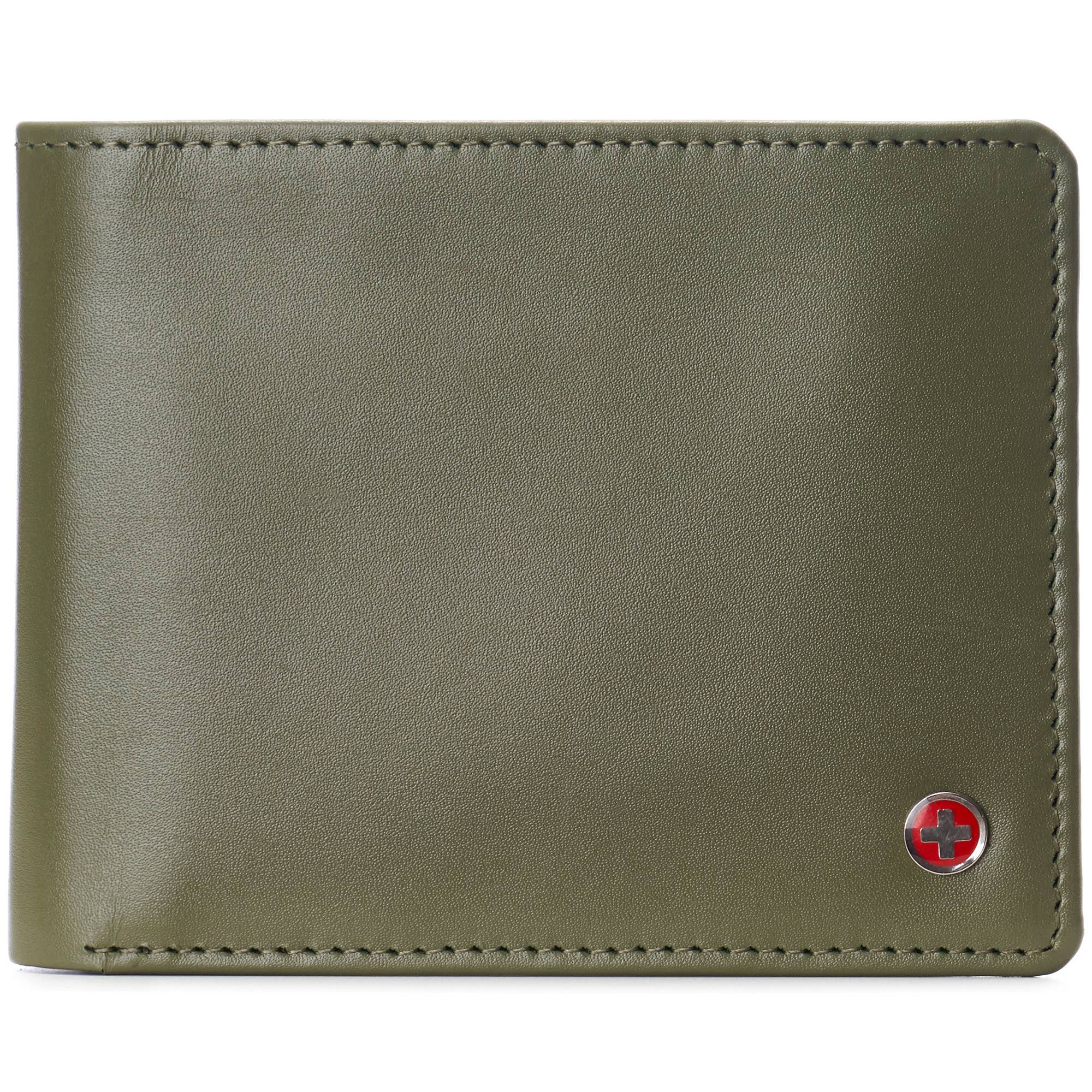 Alpine Swiss - Wholesale Wallet - Men's - Mens Genuine Leather Wallet Passcase Bifold  RFID Safe 2 ID20