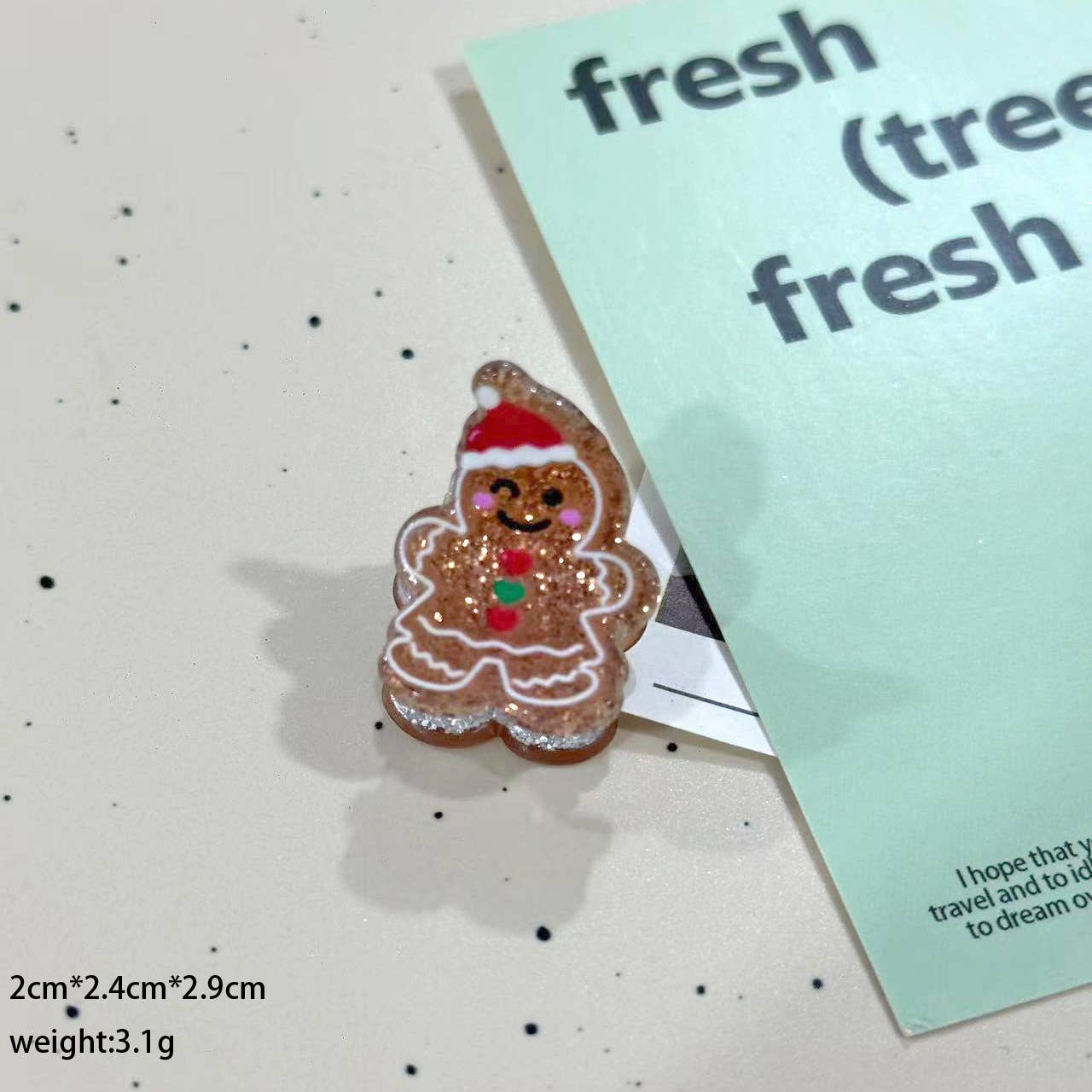 SoapElenGlen - Vente Pince à cheveux – femme - Pince à cheveux Père Noël et arbre scintillants, pince à griffes inspirée de Noël9