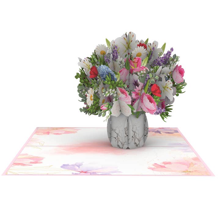 Blue Bird Cards - Wholesale Everyday Greeting Card - Floral Vase Pop-Up Card5