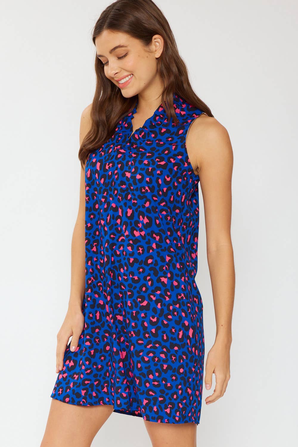 FSL Apparel – Vestido - Mulher por atacado – SD6433 - VESTIDO SEM MANGAS ESTAMPADO COM LEOPARDO2