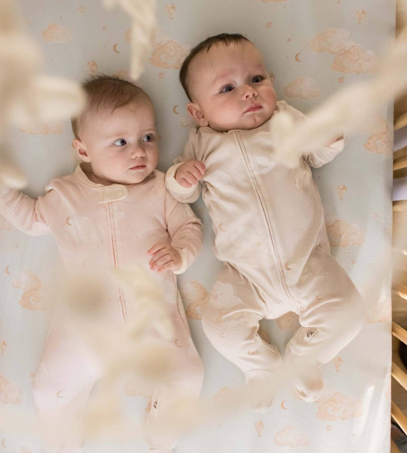 Good Night Sky Organic Cotton Sleep & Play - Limestone for wholesale on Faire3