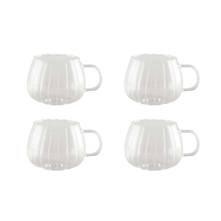 AULICA - Vente Tasse à café/thé - Tasses À Thé En Verre - Lot De 4