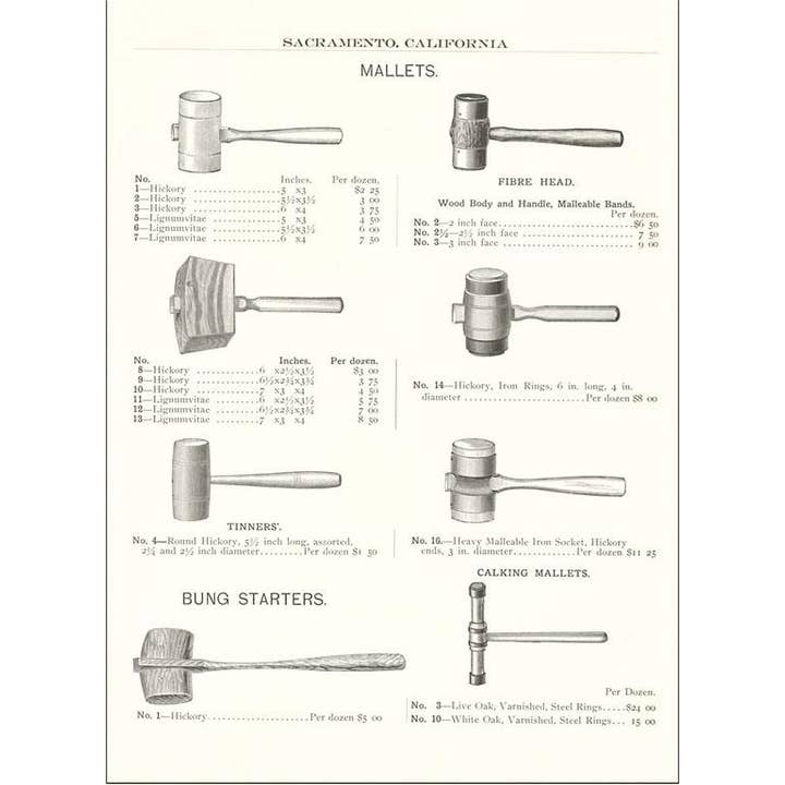 Found Image Press - Wholesale Sticker - Sticker TL-43 Variety of Mallets