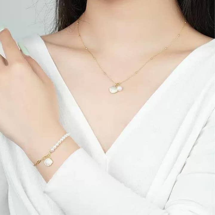 Smyckeset eller halsband armband snäckskal – BohemeForever för wholesale av BOHEMEFOREVER