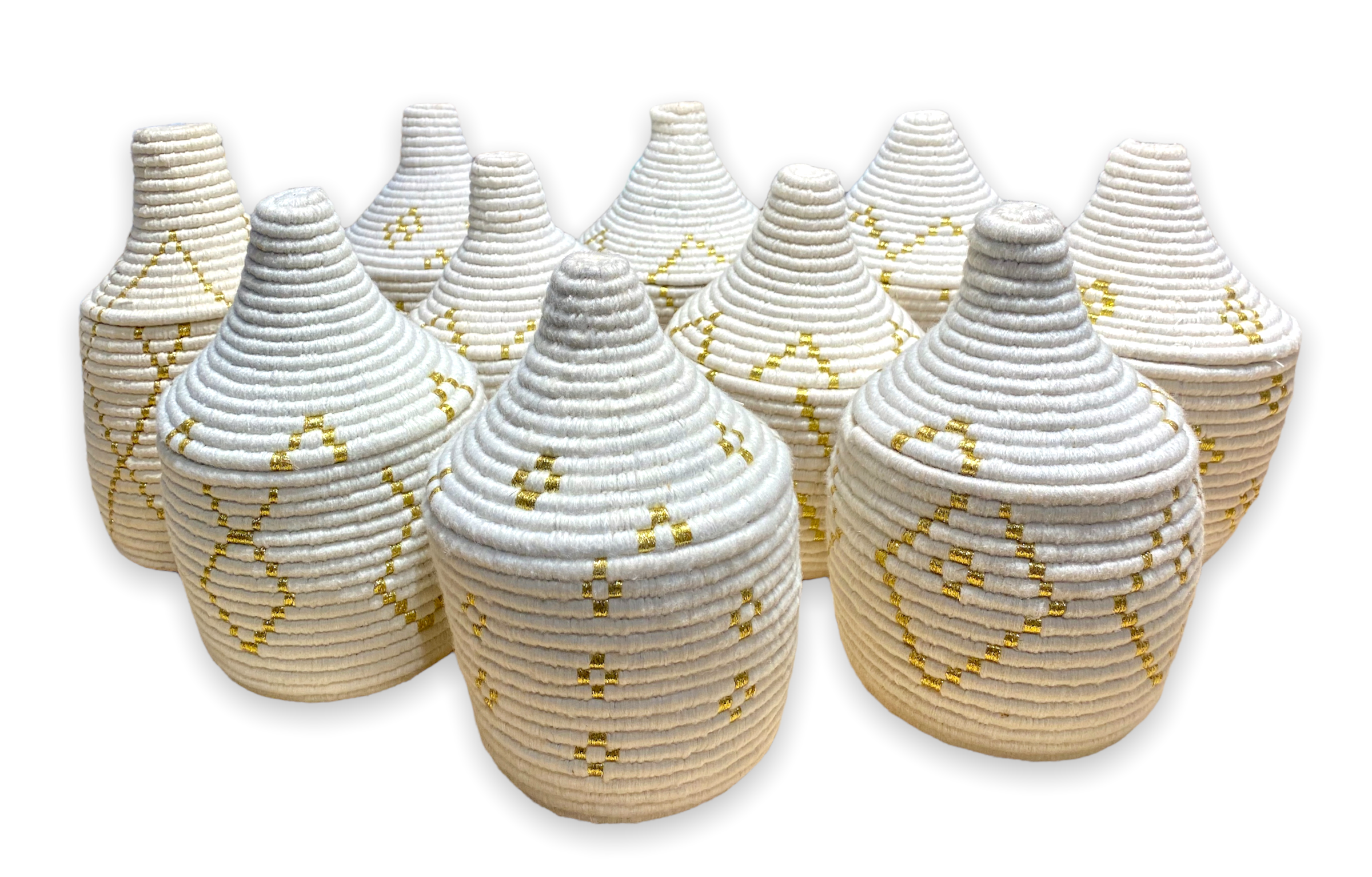 SOUK in the CITY - Vendita all'ingrosso Cestini - Cesti Berberi - bianco | oro10