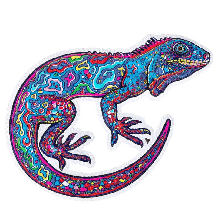 Multicolored Lizard Embroidered Patch for wholesale by Benjamin International