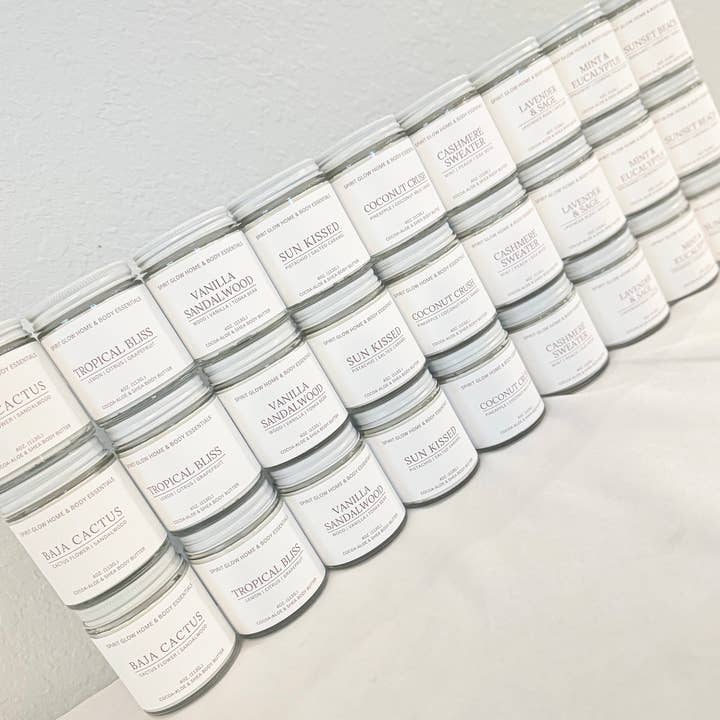 Spirit Glow Home & Body Essentials - Vente Baume/beurre pour le corps - Beurres corporels fouettés à la lavande et à la sauge, au coco-aloès et au karité 2