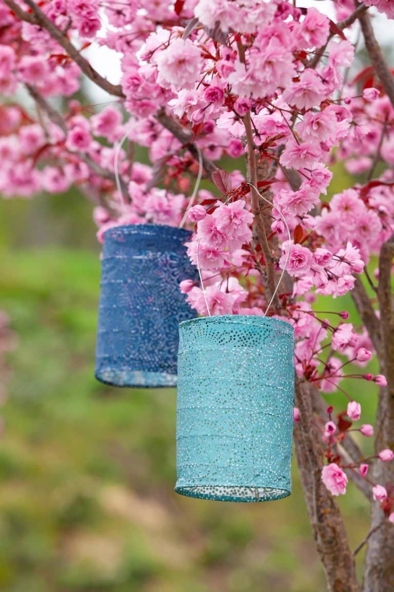 Allsop Home & Garden - Wholesale Outdoor/Lawn Light - Stella Cylinder 7.5" Solar Lantern - Metallic Emerald8