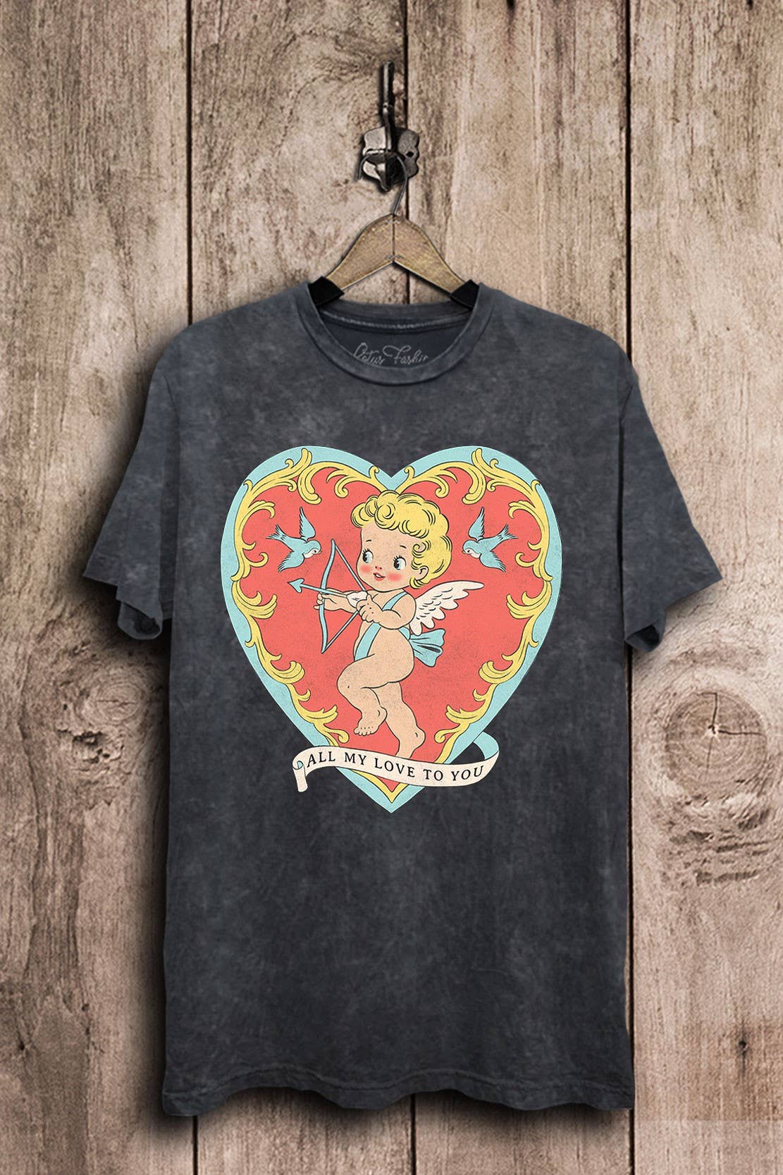 Lotus Fashion Collection – wholesale T-shirt med logga - Dam – All min kärlek till dig Alla hjärtans dag grafisk topp1