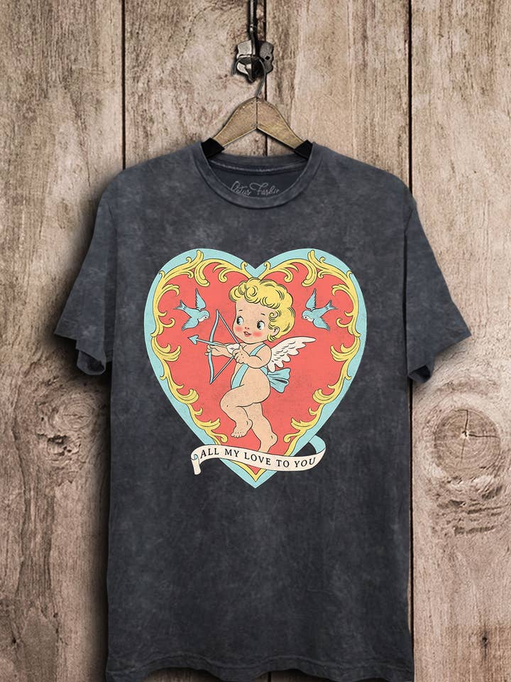 Lotus Fashion Collection - Wholesale T-Shirt (Graphic) - Women's - All My Love To You Valentines Day Graphic Top1