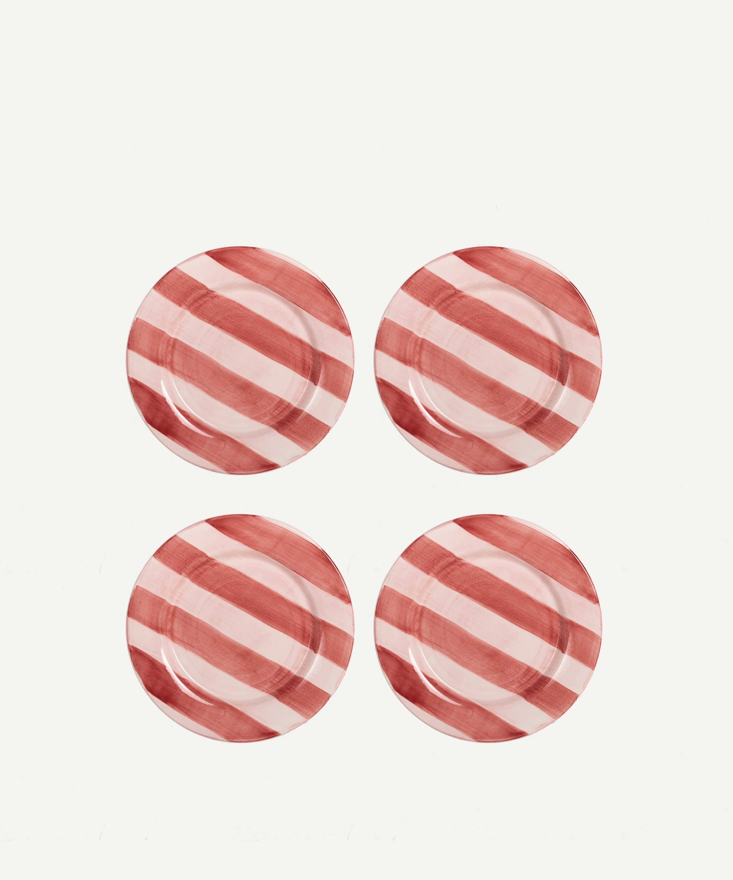 Valsa Home - Wholesale Dinner Plate - Stripes Dinner Plate WS4