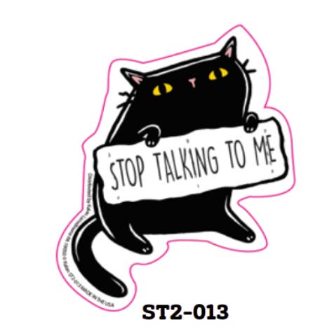 Pegatina troquelada "Deja de hablarme" para venta al por mayor de Kalan