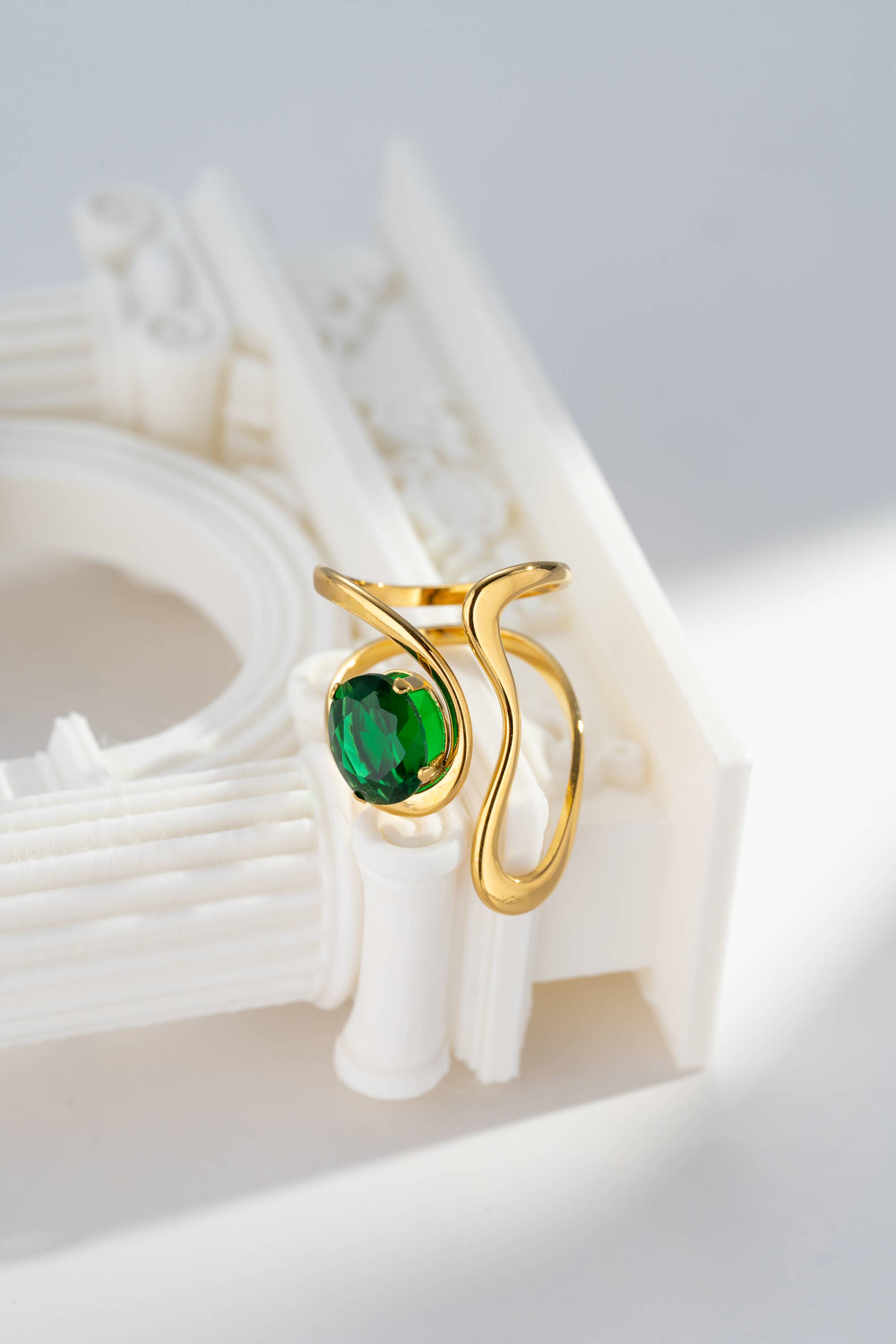 COSMOS - Wholesale Band/Stacked Ring - Wavy Ring in Stainless Steel – Geometric Design5