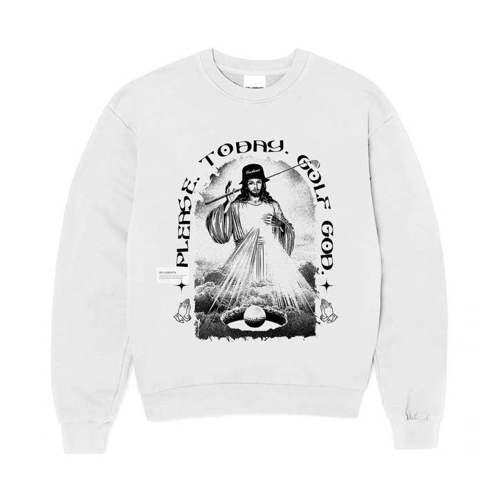 Please Lord (Crew Sweater) - White for wholesale by Students, LLC