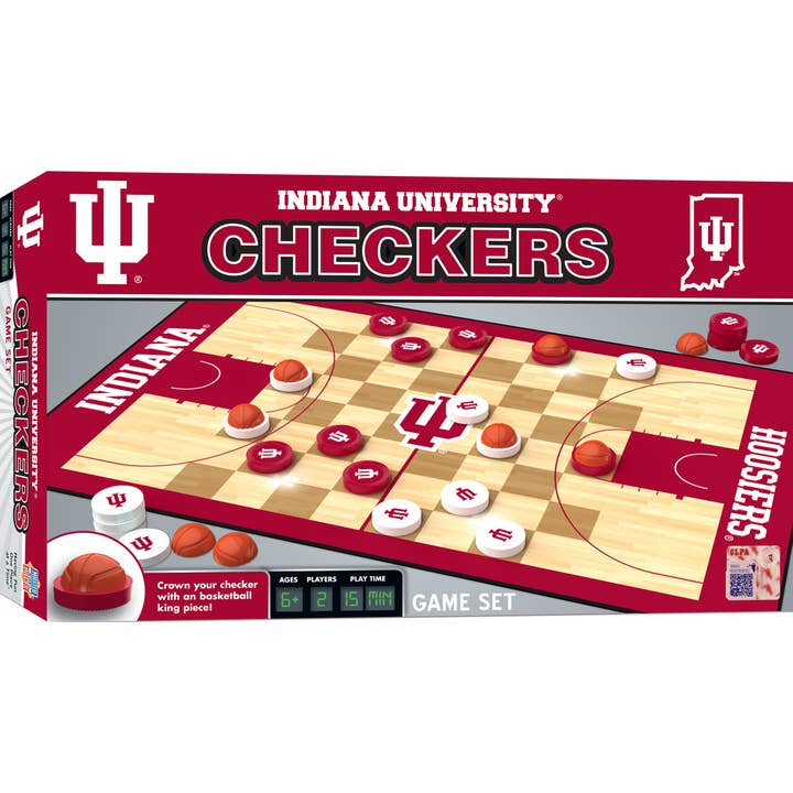 Indiana Hoosiers Checkers Board Game for wholesale by Masterpieces Puzzles