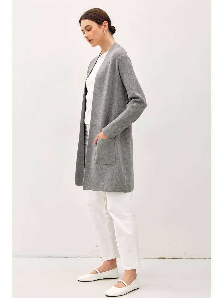 Be Cool - Wholesale Cardigan - Women's - OPEN FRONT CLASSIC KNIT COAT