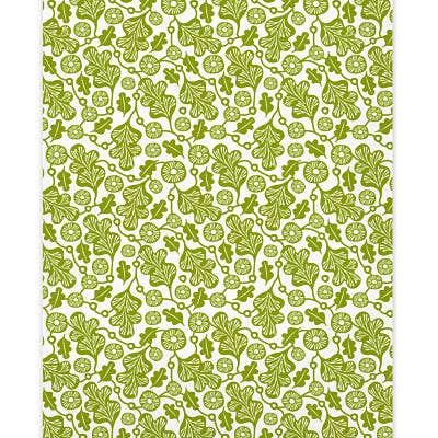 Green Oak Leaf Kitchen Towel for wholesale on Faire