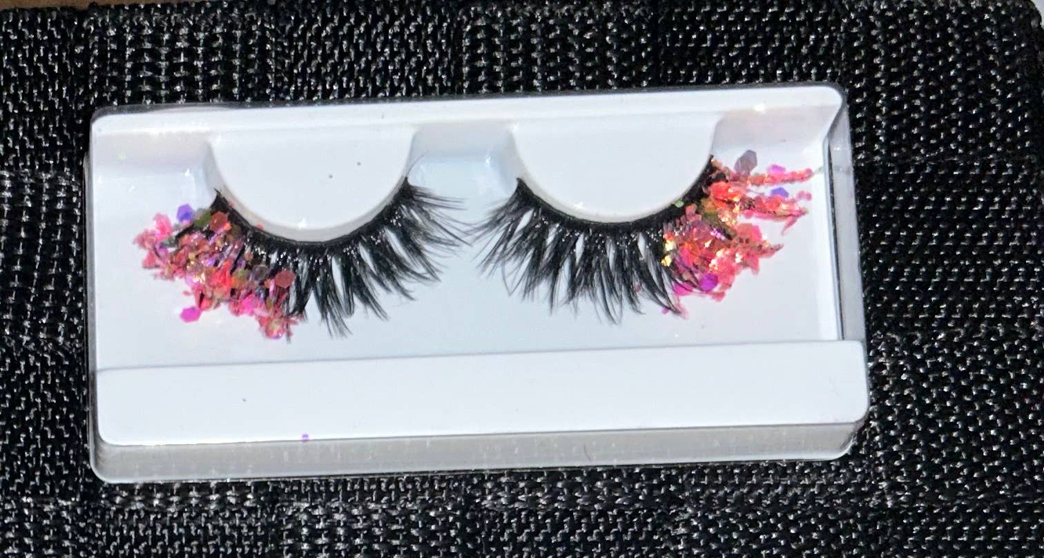 SugarQuoteMeNot LLC - Wholesale False/Fake Eyelashes - Glam Glow-in-the-Dark & Luminous Glitter Glam Eyelashes5