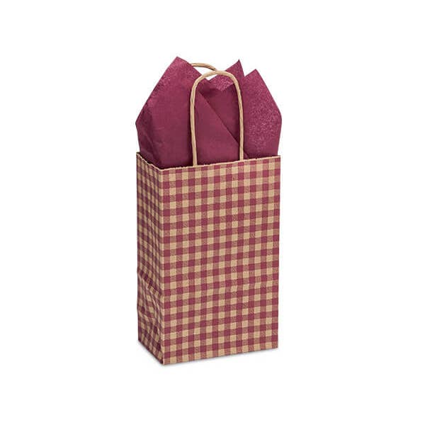 Nashville Wraps - Wholesale Gift Bag - Gingham Paper Gift Bags