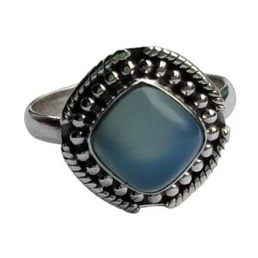 Genuine Aqua Chalcedony Beautiful 925 Silver Handmade Ring for wholesale by SILVER CAVE