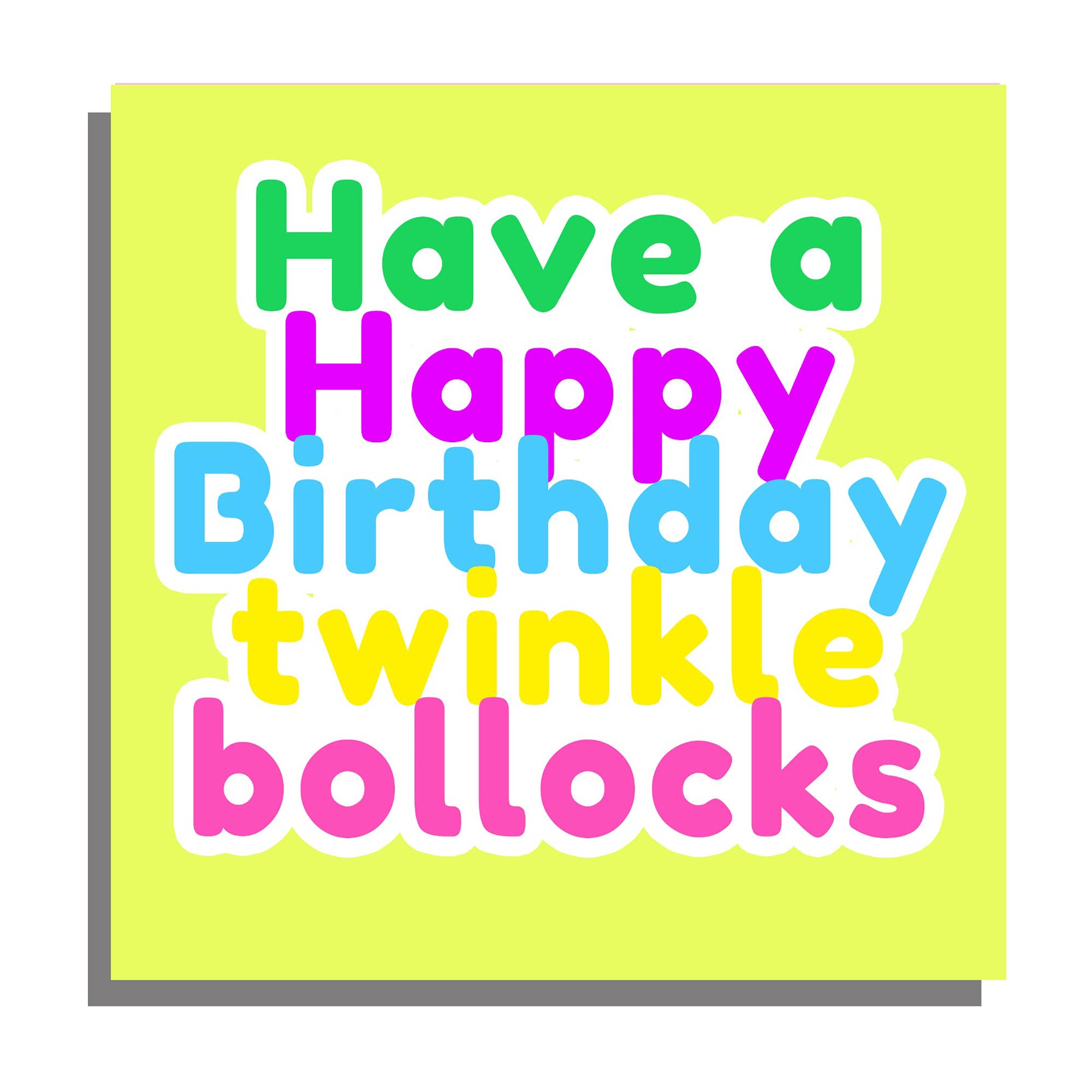 Go La La – wholesale Birthday card – Twinkle Bollocks - square birthday card 2
