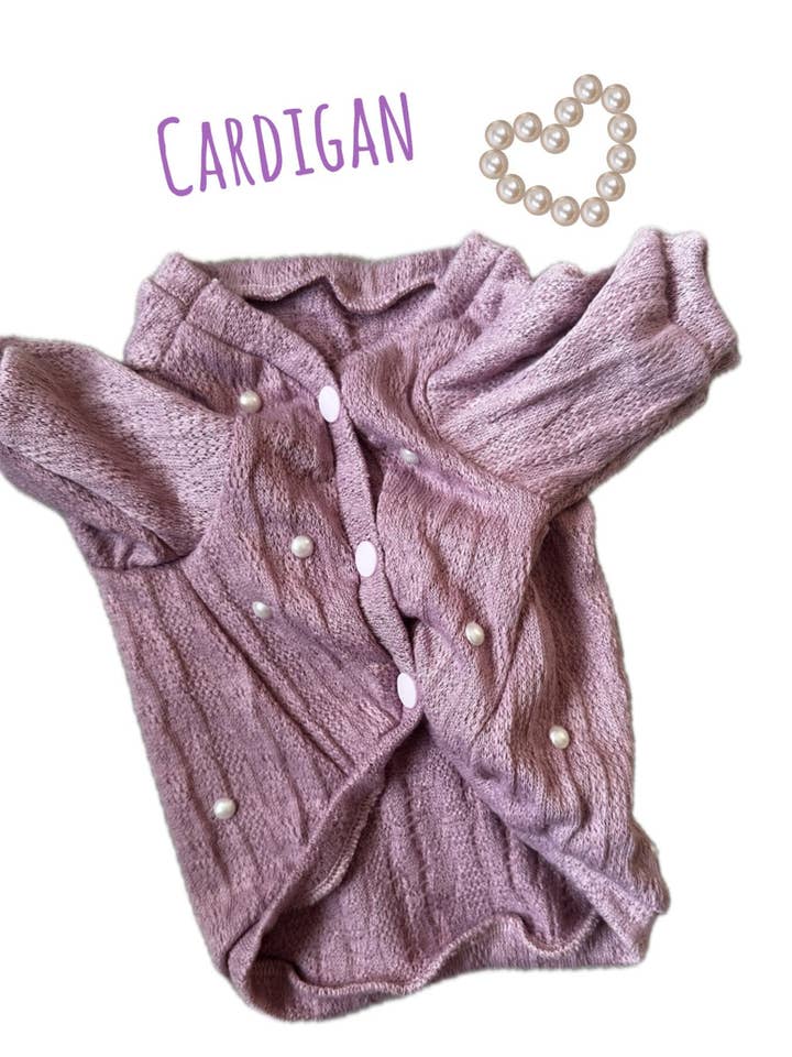 Purple Dog Cardigan/ Cozy Dog Cardigan for wholesale by Gueyita Mexicana