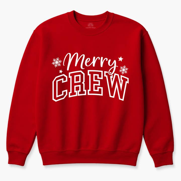 Merry Crew Cozy Holiday Sweatshirt – Cozy Christmas Pullover for wholesale by Golden Rose