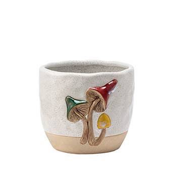 Napco - Wholesale Plant Pot - Planter, 3 Coloful Mushrooms  Item # 338890