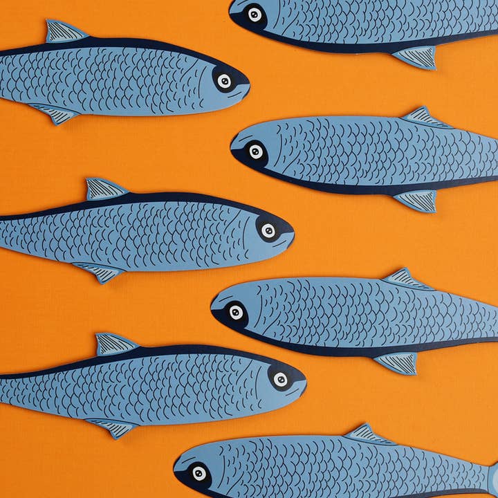 Humdrum Paper - Wholesale Bookmark - Fish Bookmark (it's die cut!)